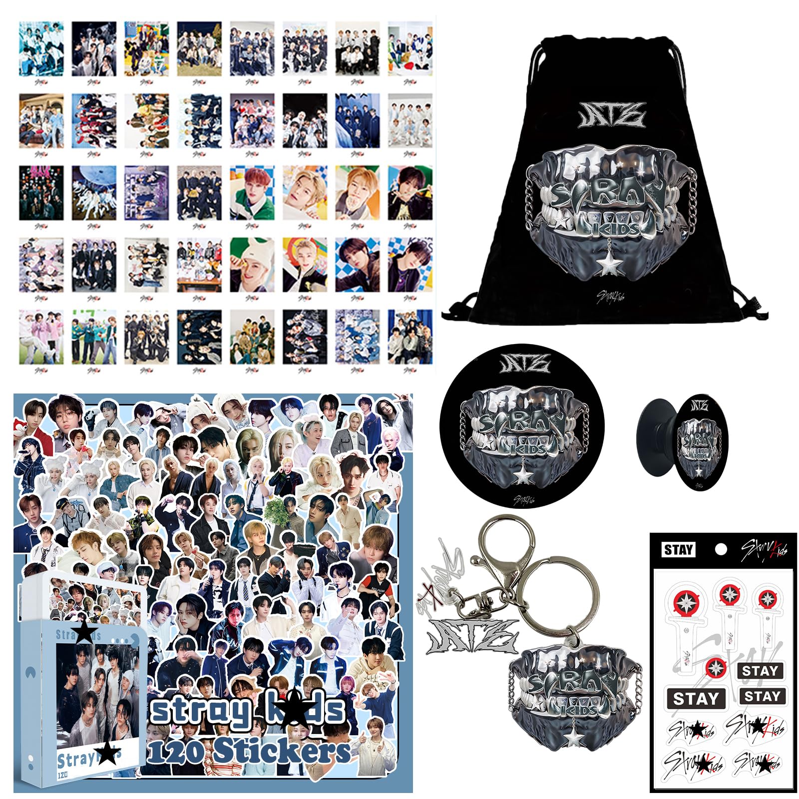 AYVRUOP Stray Kids Merch, Stray Kids draagtas, schattige cartoonprint, Stray Kids Skzoo, Stray Kids tas, Stray Kids rugzak Skzoo boodschappentas, handtas cadeaus voor Straykids fans (A