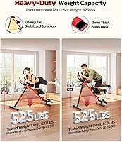 Vista 7 de Yoleo 2 in 1 Ab & Rowing Machines for Home, Foldable Ab Workout Equipment, Ab Trainer Machine for Stomach Workout, Ab Crunch Machine with Foam