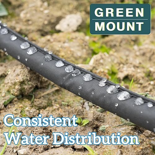 Miniatura 3 de GREEN MOUNT Garden Flat - Paquete de 2 mangueras de remojo de 12 pulgadas x 25 pies, mangueras flexibles de goteo resistentes, ahorra un 70% de agua