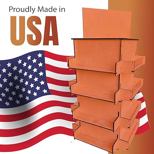 Miniatura 10 de Soporte de exhibición giratorio de 4 caras ferias de manualidades, ferias comerciales, mercados. Artículos pequeños y medianos como calcomanías,