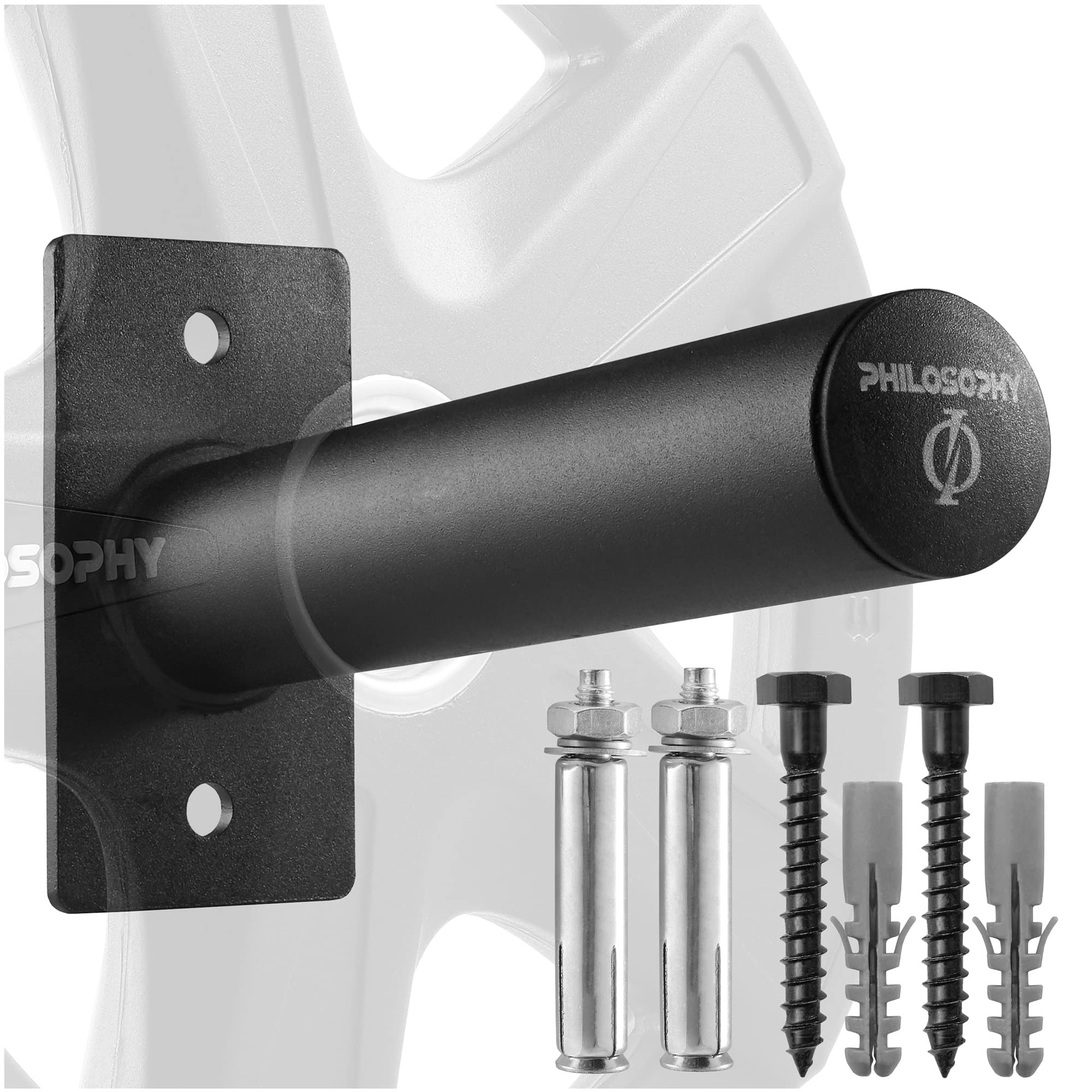 Philosophy Gym Wall Mounted Olympic Weight Plate Holder, Fits 2