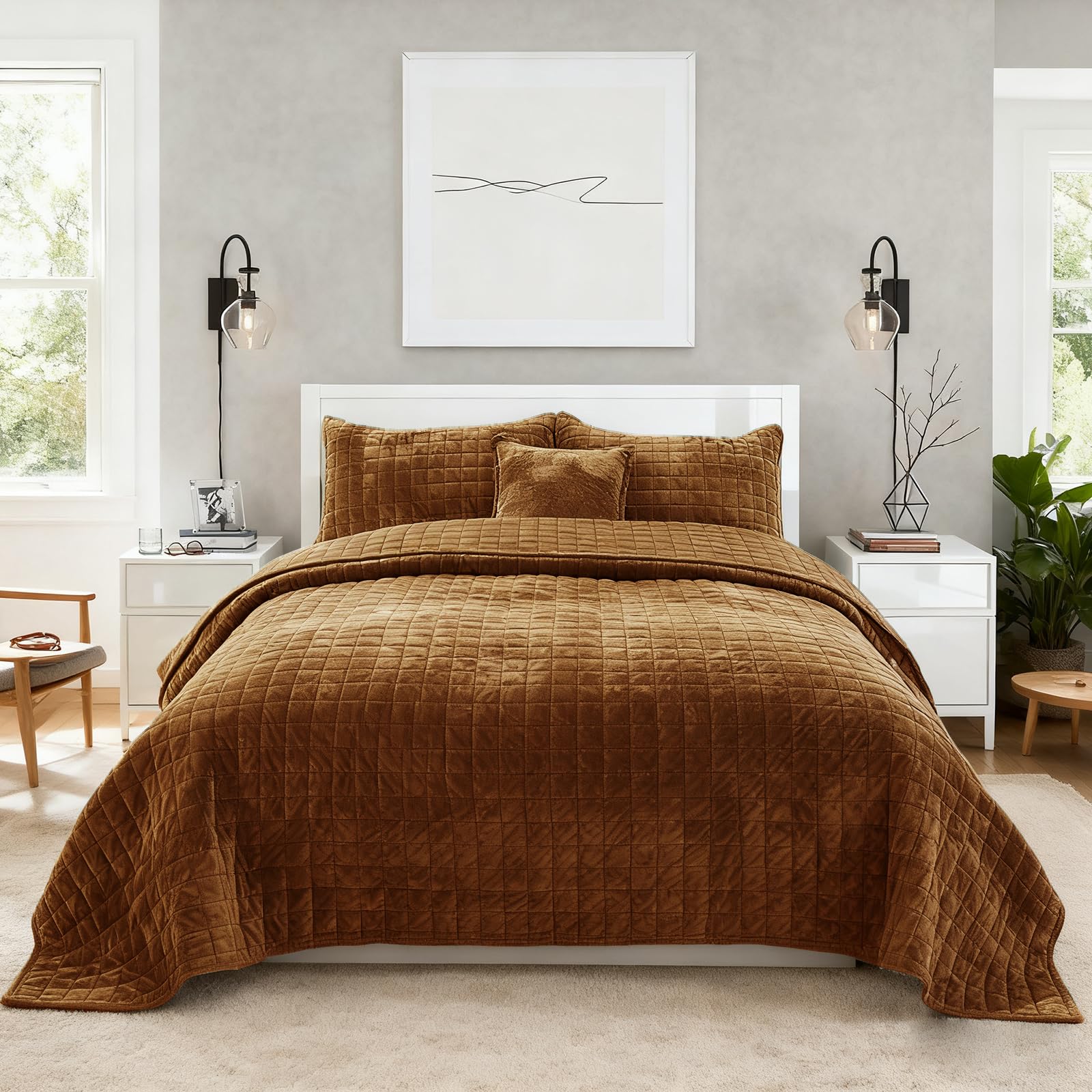 COCOPLOCEUS Velvet Quilt Set