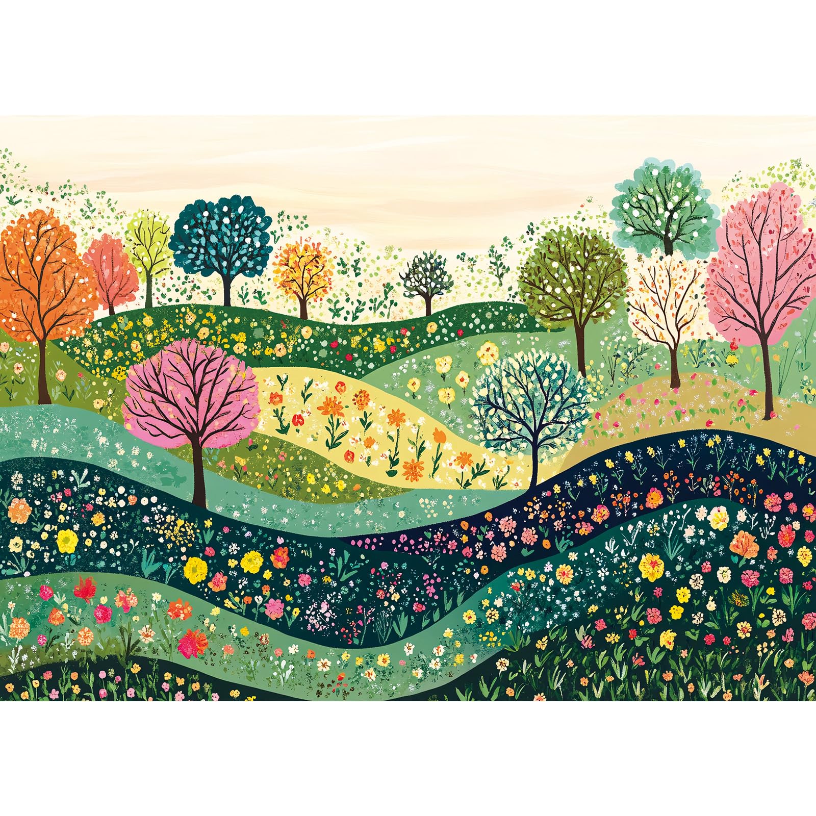 TangComplete - 500 Piece Jigsaw Puzzles for Adults, Impossible Hard Difficult Challenging Puzzles for Adults, Jigsaw Puzzles for Adults 500 Piece, Theme: Seasonal Grove