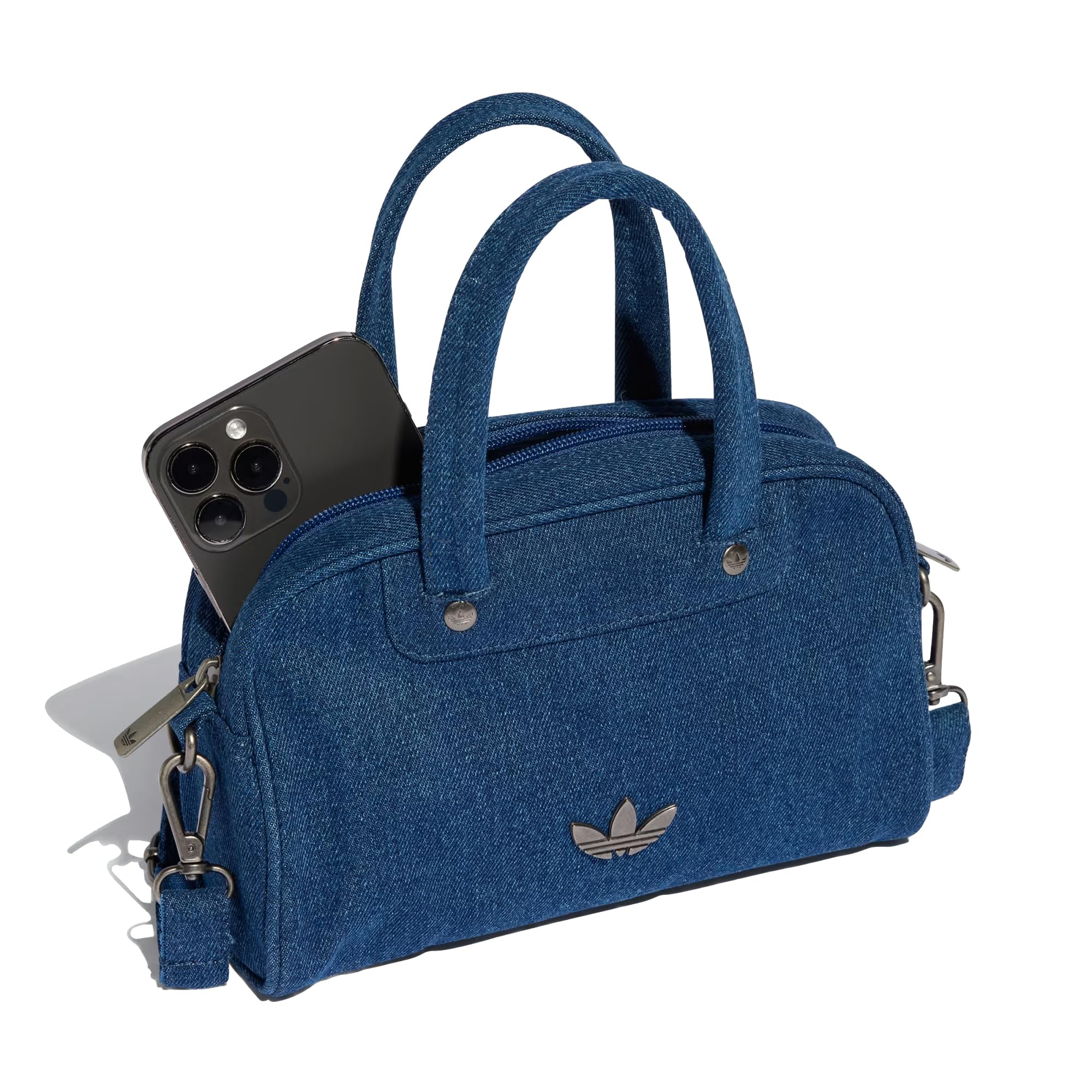 adidas Adicolor Mini Bowling Denim Borsa a tracolla, blu navy, NS, Classico