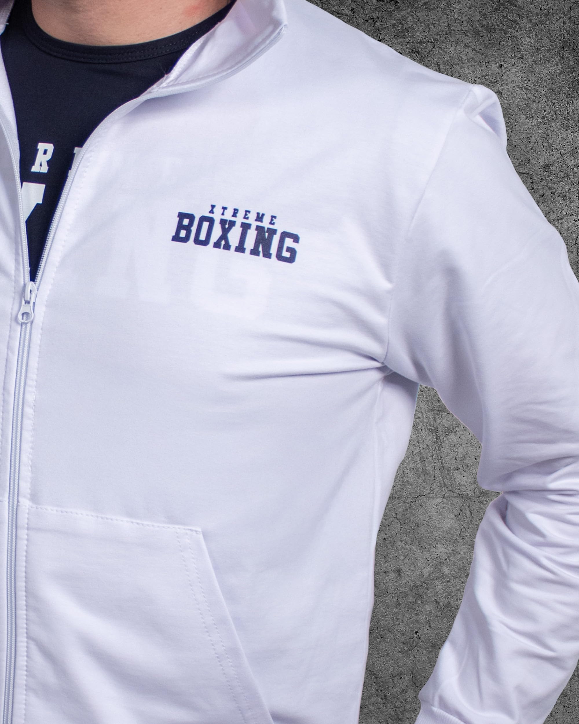 Felpa in Cotone Leggero, Full Zip e Collo Alto, Felpa della Tuta Uomo Abbinabile, Sportiva, Casa, Palestra, Jogging, Tempo Libero