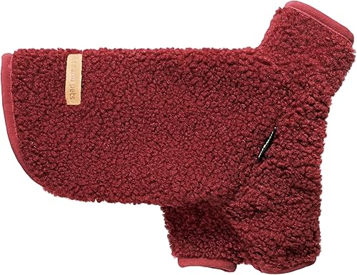 Miniatura 3 de Fitwarm Suéter Sherpa para perro, ropa térmica para perros pequeños, abrigo de invierno para mascotas, traje de gato, rojo borgoña, XS