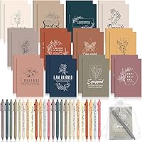 Vista 1 de 24 Set/48 Pcs Positive Affirmation Gift Set Gratitude Notebooks with Pens Small Bags Motivational Encouragement Notepads Daily Affirmations Journal