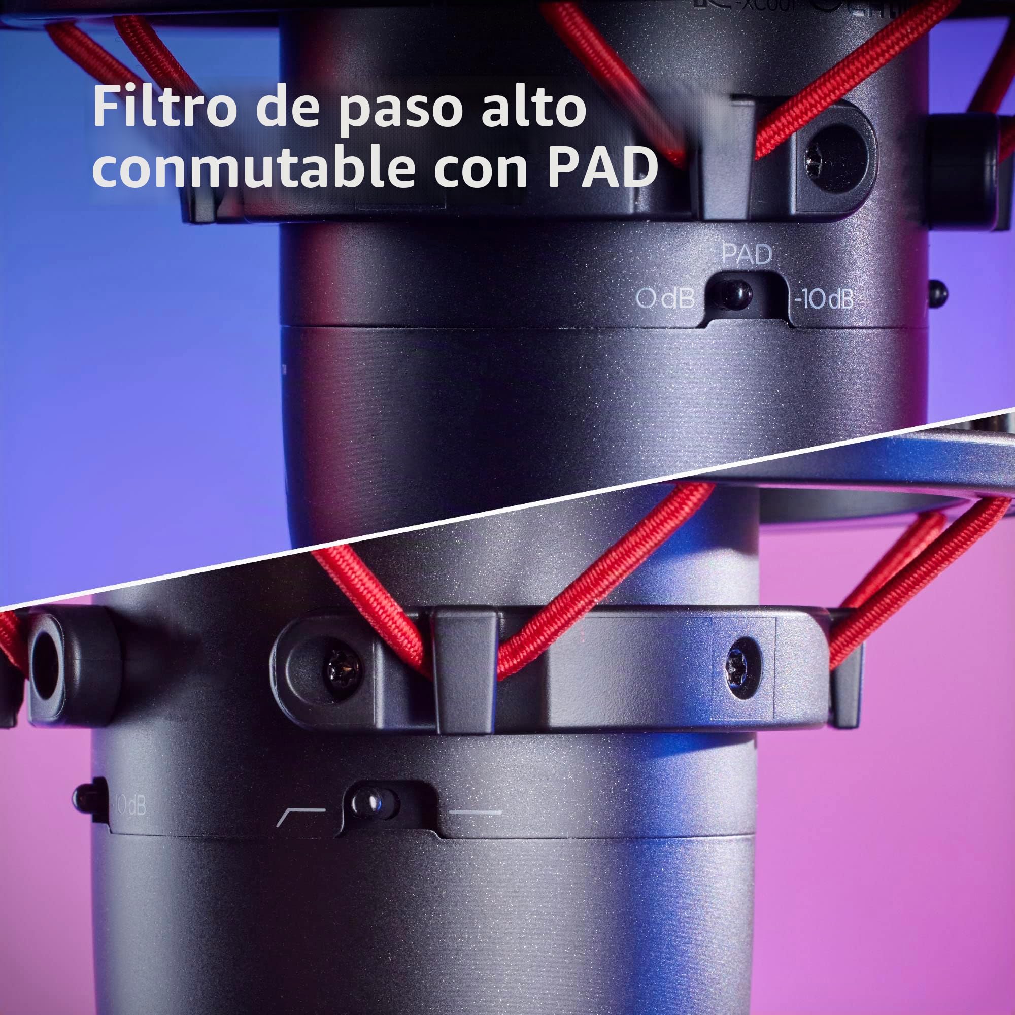 HyperX ProCast, Micrófono de condensador de diafragma grande ProCast, conexión XLR