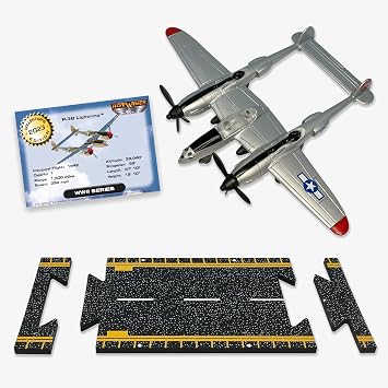 ألواح الأجنحة الساخنة P-38 Lightning مع المدرج القابل للتوصيل يموت طائرة الصب ، طائرة الصب الرمادي يموت في متاحف الطيران على الصعيد الوطني