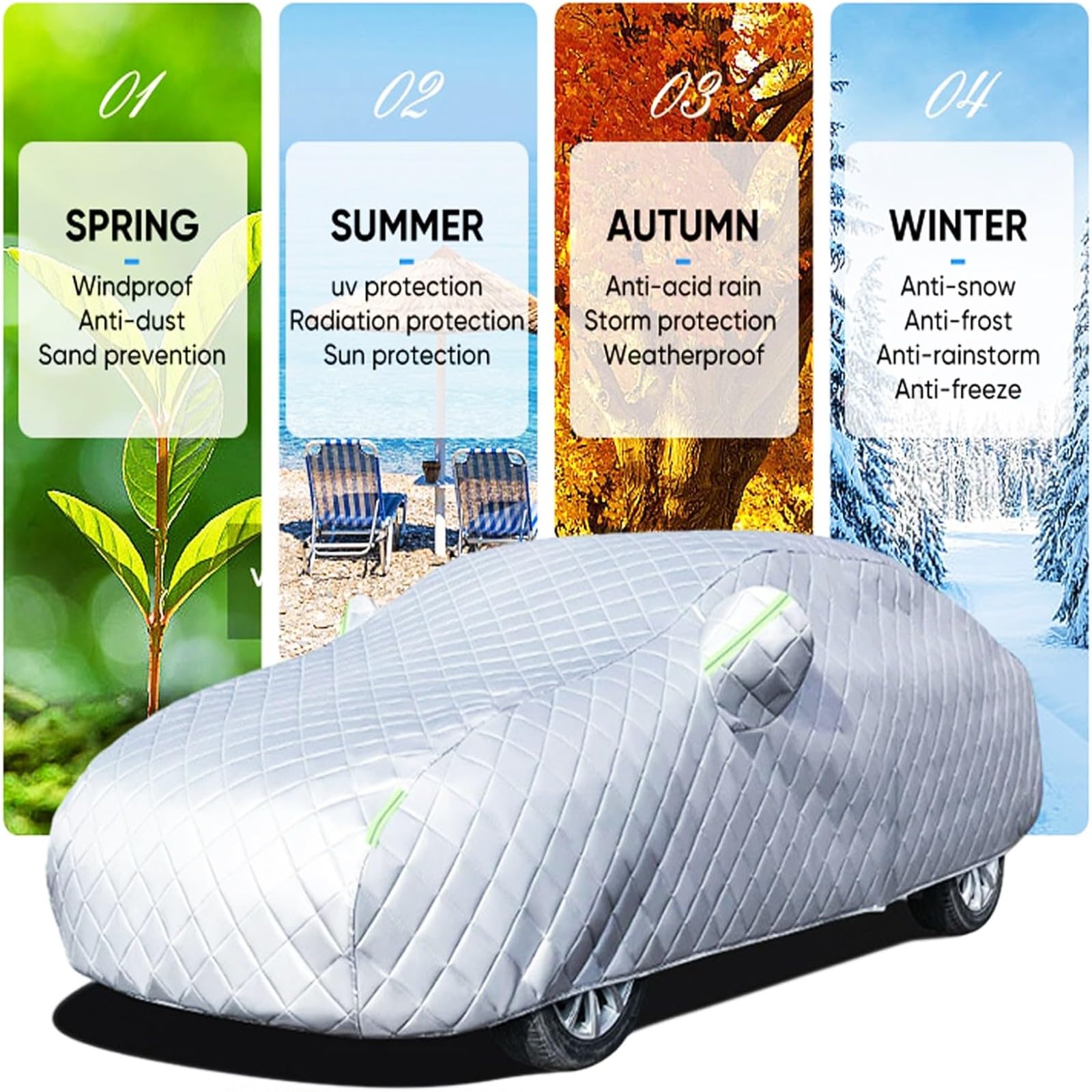 Hagelschutzplane Auto für MG Cyberster 2023-,Schneeschutz Auto-Abdeckung,wasserdichte Outdoor Kratzfest Staubdicht Autogarage Autoplane für Winter Sommer