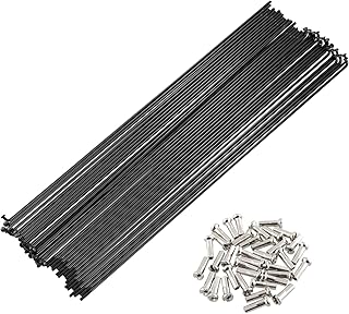 FAVOMOTO 36Pcs Bicycle Spokes 14G Stainless Steel Spokes Bike Wheel Spokes with Nipples for MTB Bicycle 260mm