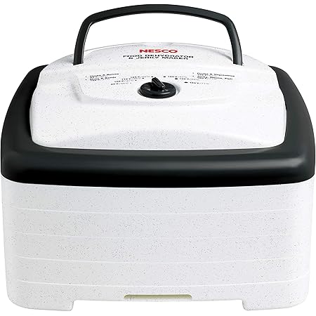 NESCO FD-80A Square Shaped Food Dehydrator, For Snacks, Fruit, Beef Jerky, White