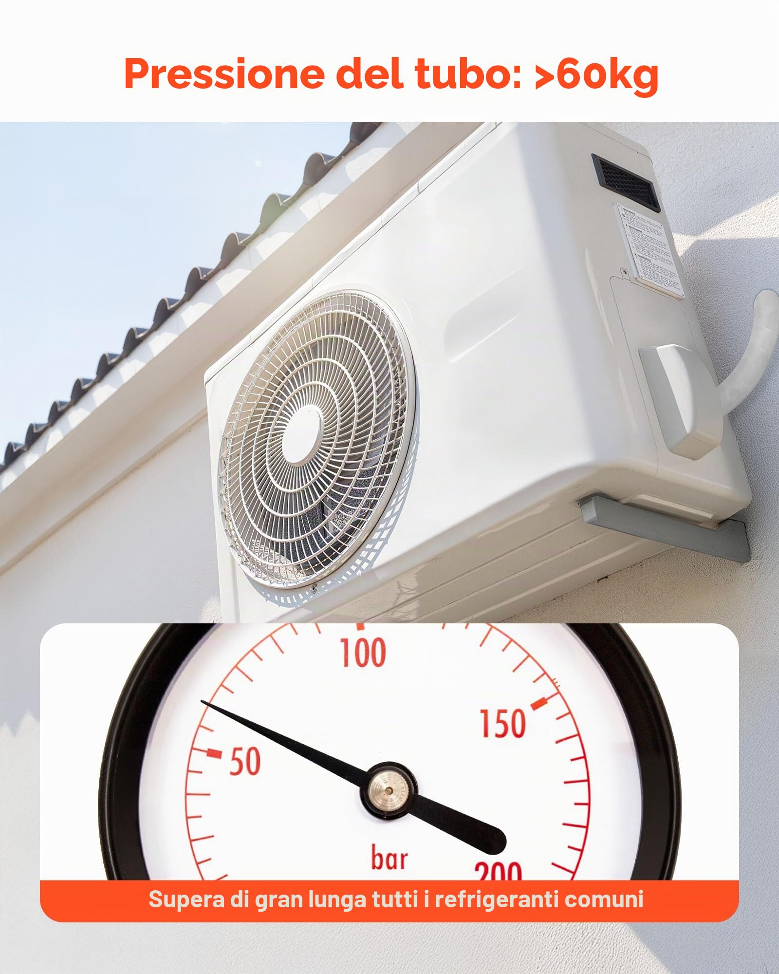 VEVOR Set Mini Split Line da 15,2 m Tubo in Rame per Aria Condizionata con Diametro Esterno di 6,4 e 12,7 mm, Nastri di Fissaggio, per Mini Condizionatori Aria, HVAC o Sistemi di Pompe di Calore