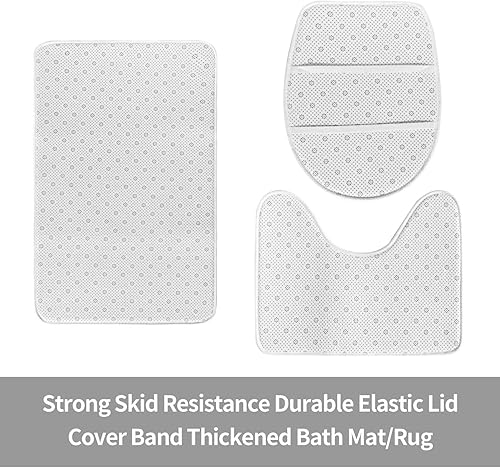 Miniatura 4 de PIXOLE Flag of Venezuela Print 3 Piece Bathroom Rug Set,Super Soft,Water Absorbent and Non Slip Bath Mats