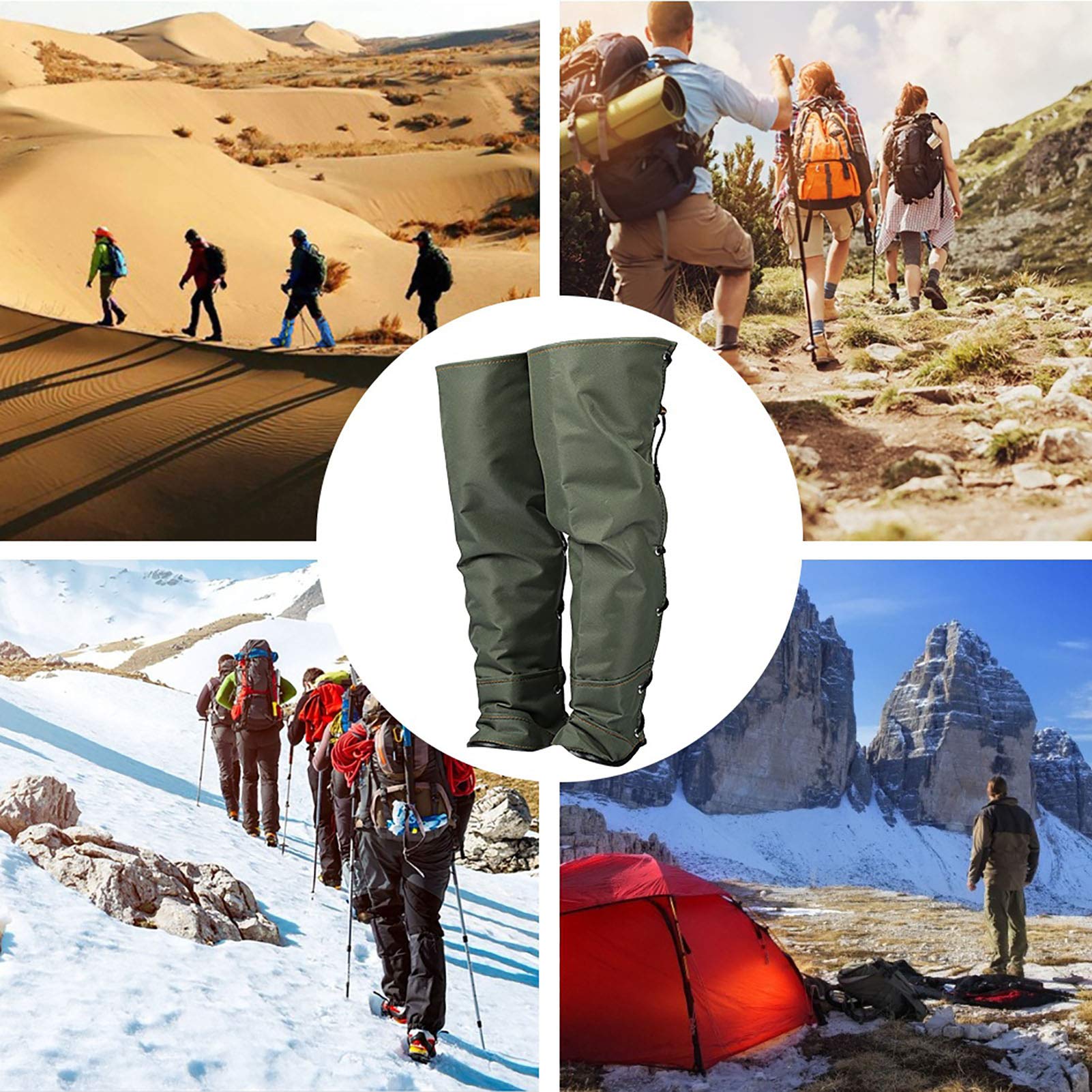 Guêtre de protection anti-morsure, protège-jambes anti-morsure de serpent Vert militaire Guêtre de protection anti-morsure pour camping alpinisme escalade randonnée