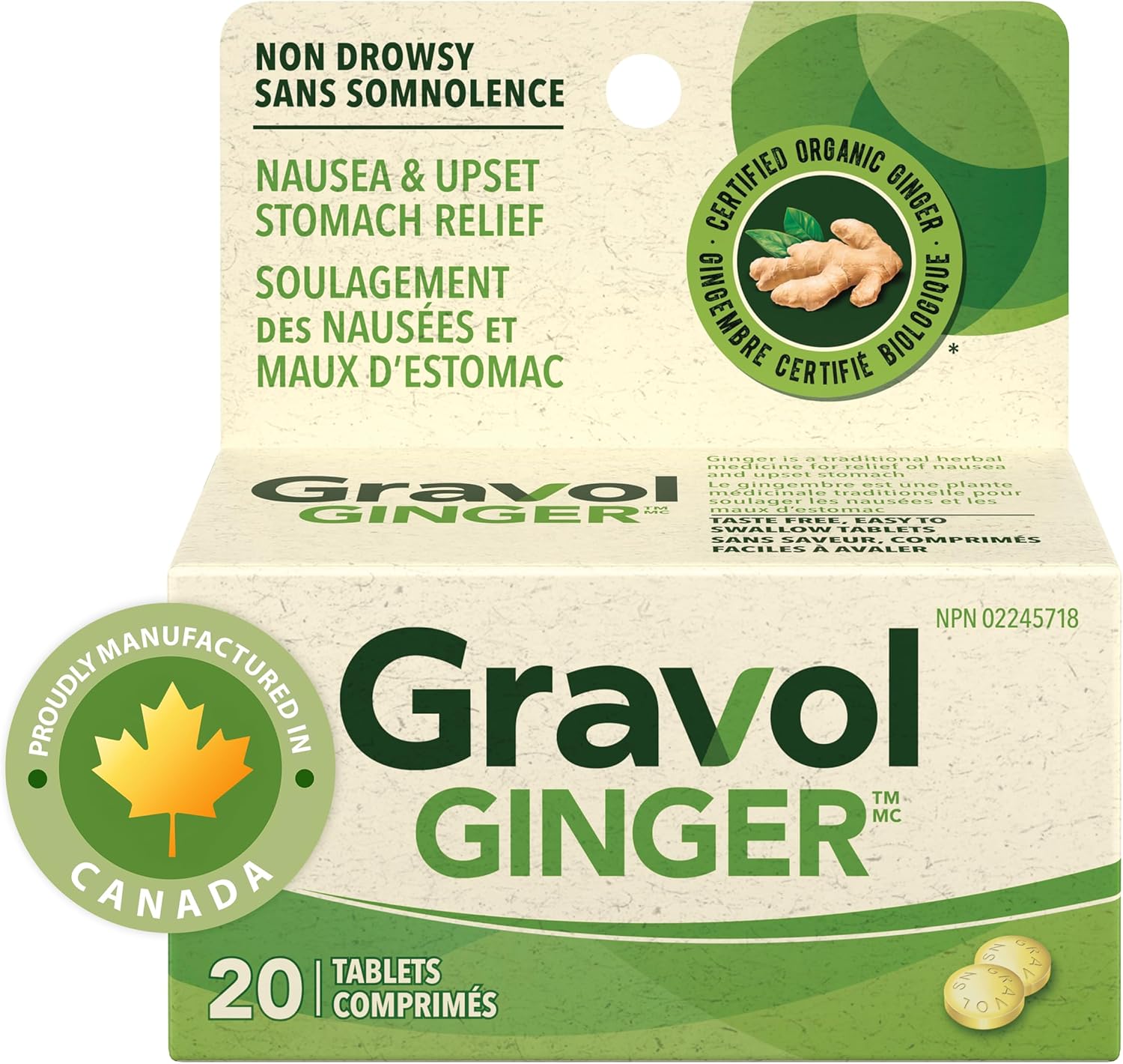 Ginger-Based Nausea Relief Tablets