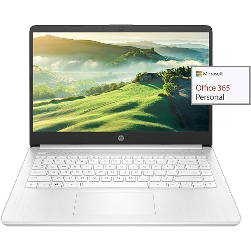 HP Newest 14" HD Laptop Light-Weight, AMD Dual Core 3000 Series(Up to 2.6GHz), 8GB RAM, 128GB SSD + 64GB eMMC, 1 Year Office 365, WiFi, Bluetooth 5, USB Type-A&C, HDMI, Webcam w/GM Accessory
