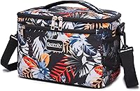 Vista 3 de Lonchera aislada para mujereshombres, paquete de 2 loncheras pequeñas, lonchera reutilizable para el trabajo, bolsa a prueba de fugas con correa