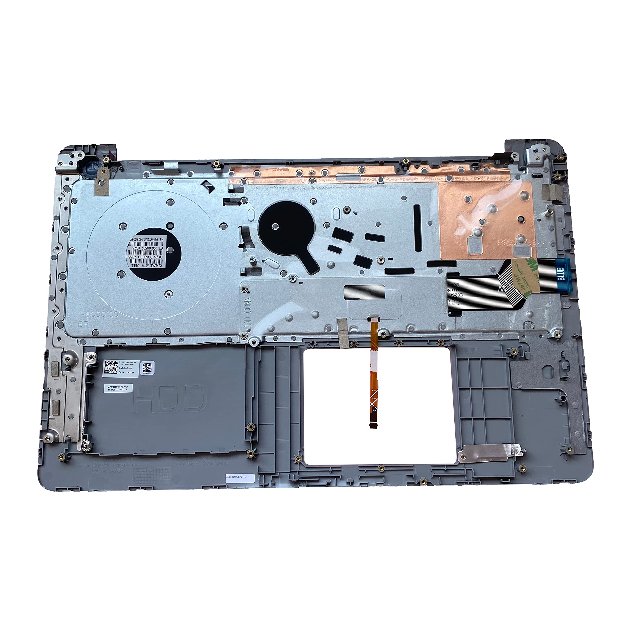 LTPRPTS Replacement for Dell 15 5565 5567 Laptop Upper Case Palmrest Backlit Keyboard Assembly Part PT1NY 0PT1NY Top Cover