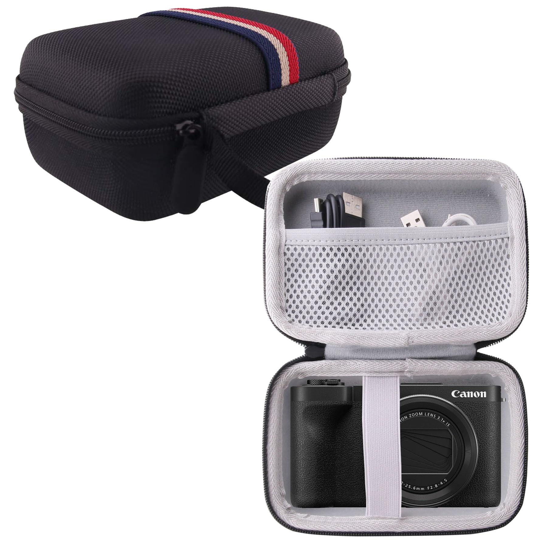 WERJIA Hard Carrying & Protective Case for Canon PowerShot V1 Hybrid Camera,Fits USB Cable and Extra Batteries