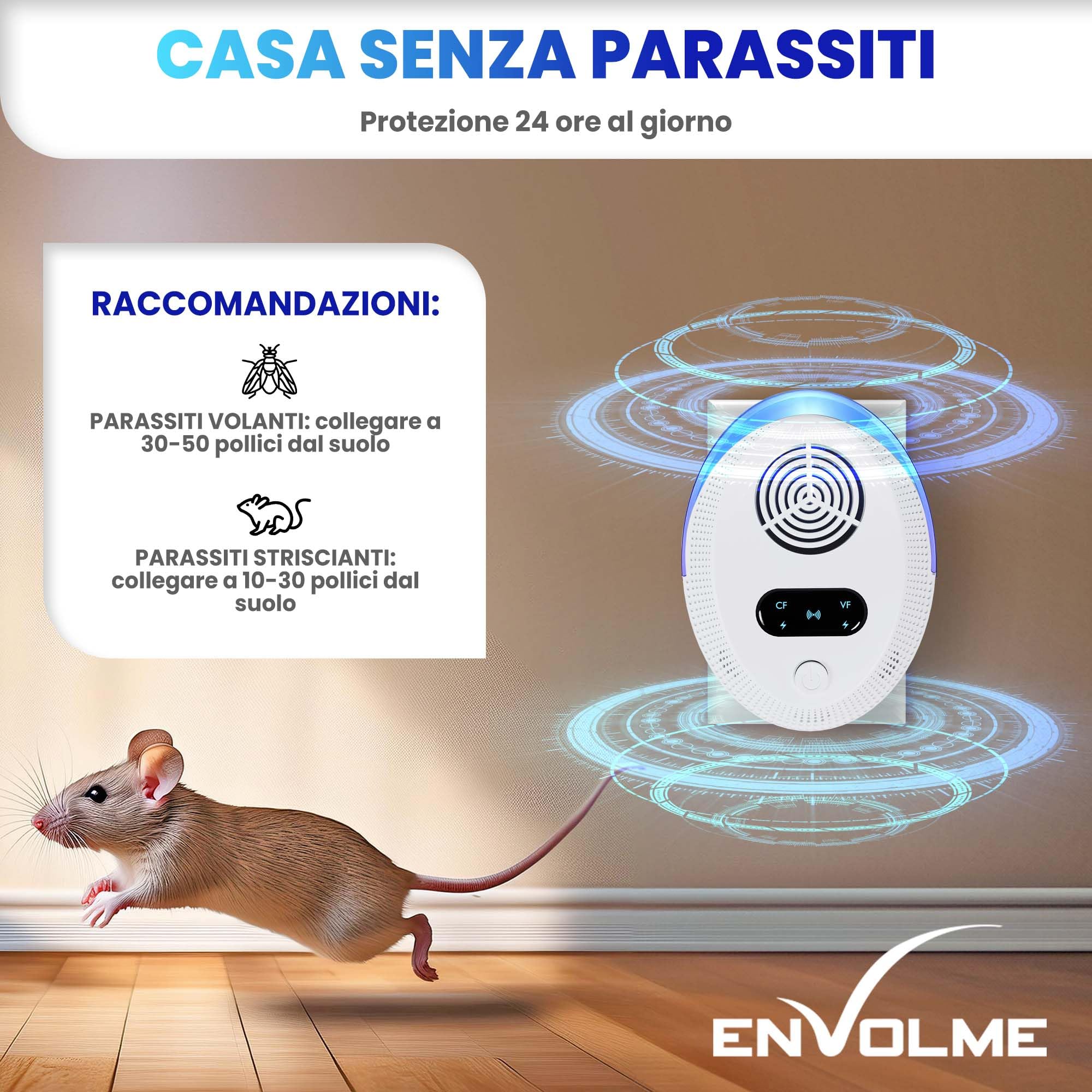 Ultrasonic Mice Repellent 4 Pack, Ultrasonic Mosquito Repellent, Ultrasonic Anti