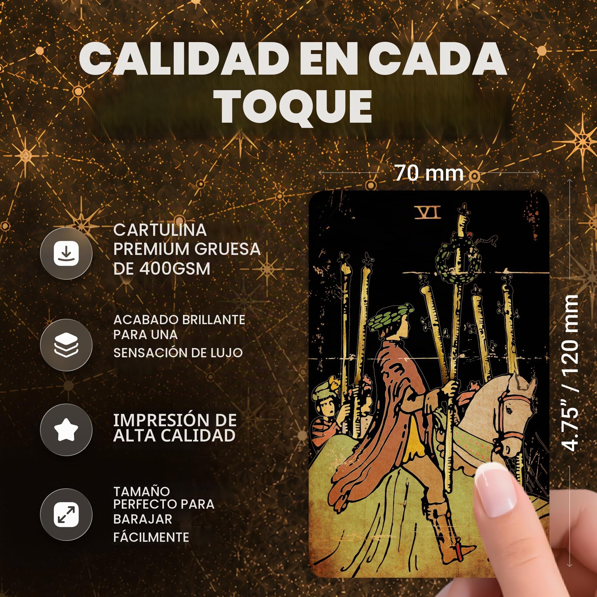 Tarot de 78 cartas originales para principiantes y expertos con libro de guía y bolsa de regalo, juego de adivinación, herramientas de adivinación para todos
