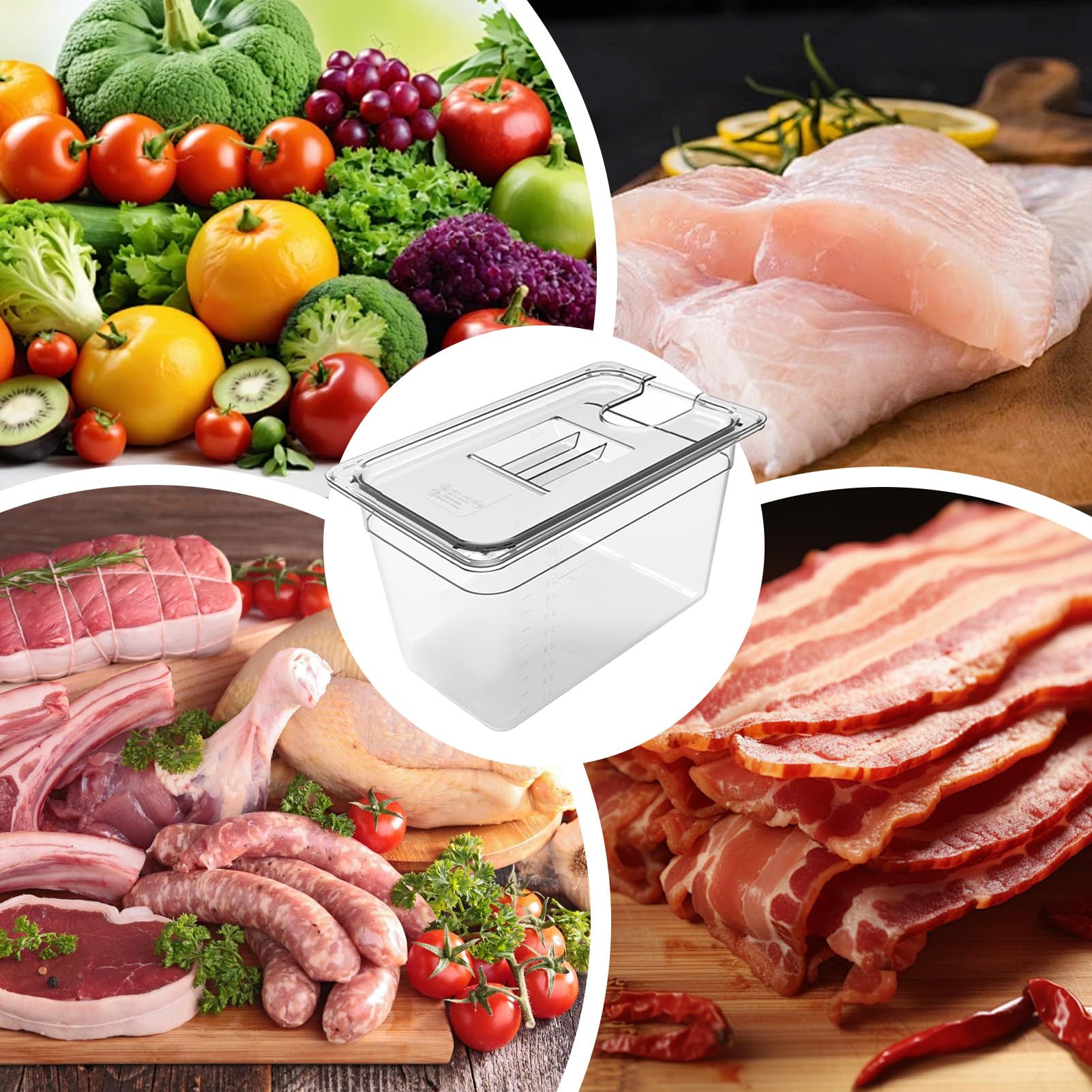 Duży Pojemnik do Sous Vide Pojemnik Do Wolnego Gotowania W Niskiej