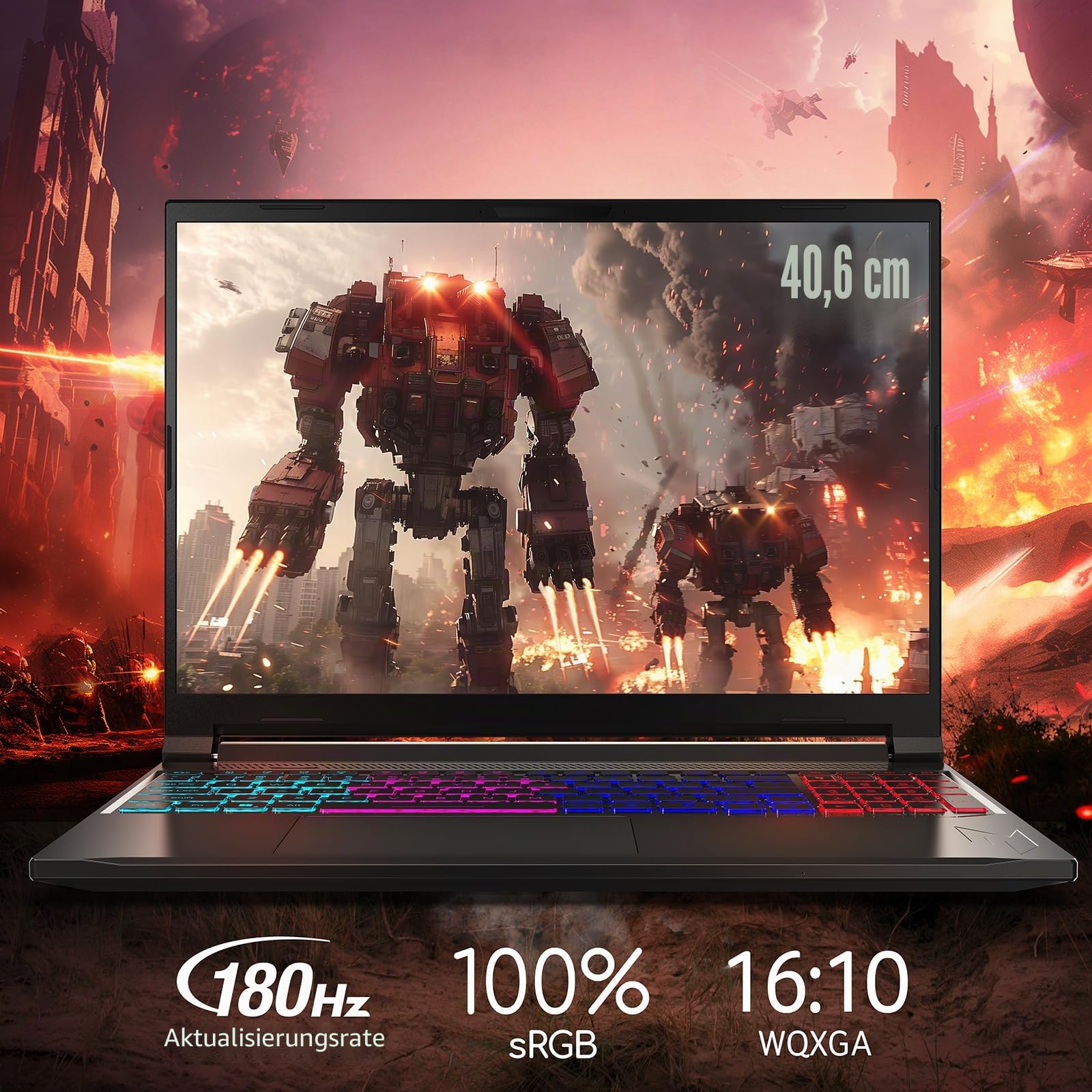 acer Nitro V 16S AI Laptop IA | Notebook Gaming | Nvidia GeForce RTX 5070 8GB | Ryzen AI 7 350 | RAM 16GB DDR5 | 1024GB SSD | 16" WQXGA IPS 180Hz Display | Copilot+ PC | Windows 11 | QWERTY