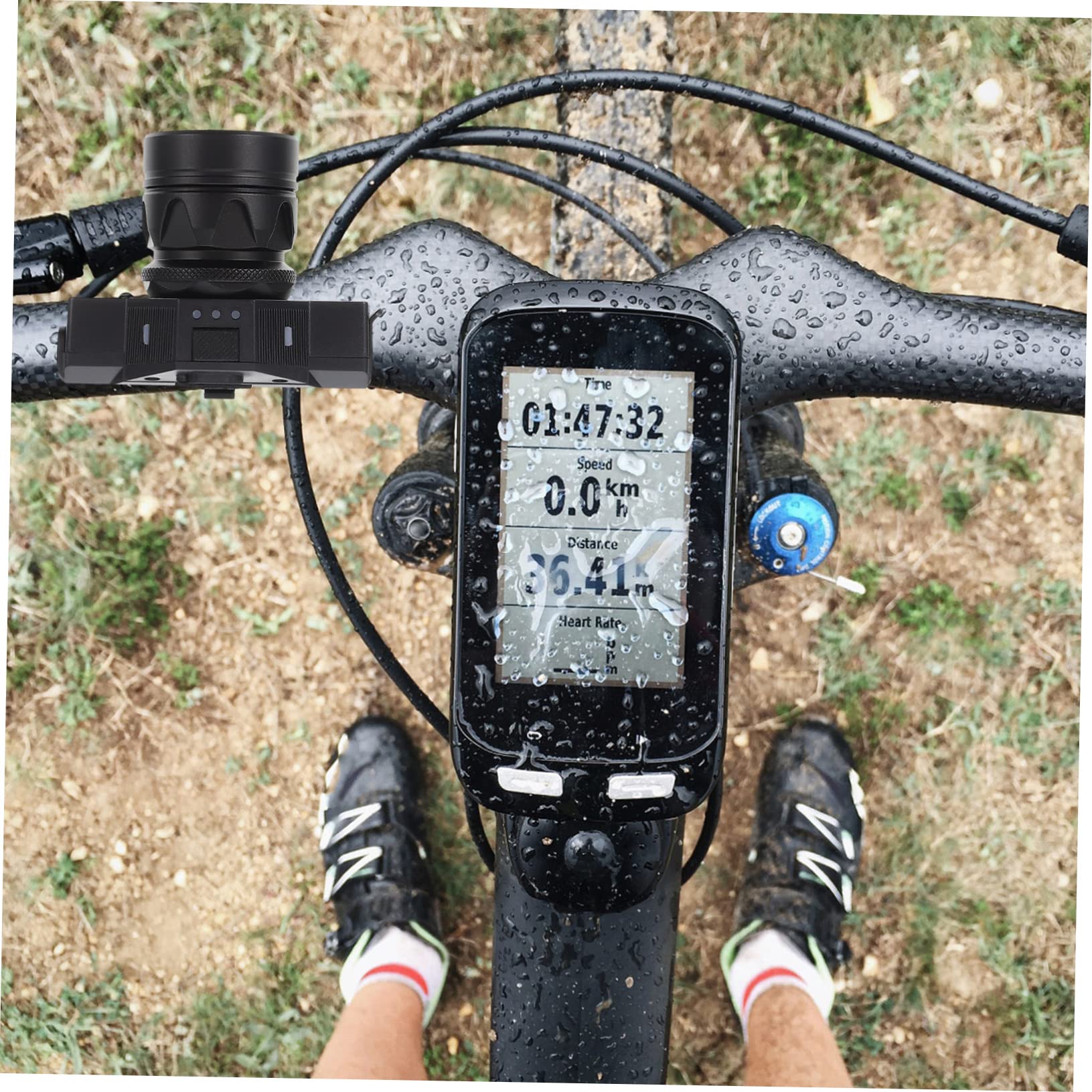 BESPORTBLE 1 Juego Faro De Bicicleta Lámpara Delantera De Bicicleta Suministro De Bicicletas Equipo De Equitación Al Aire Luz De La Bici Luz De Bicicleta Profesional Black Abs