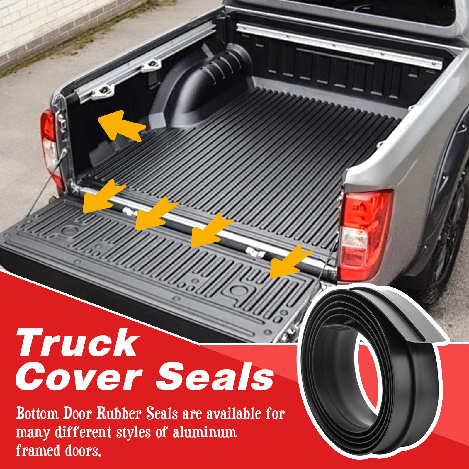 6ft Rubber Seal For Truck Cap Rear Aluminum Framed Door Bottom