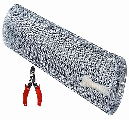 SAI PRASEEDA Welding Wire Garden Fencing Iron net with 18 Guage Anti Bird 3feet/40feet Netting Uv Stablized with 6 Months Guarantee Free 1 Cutter,100 PVC Wire Tags