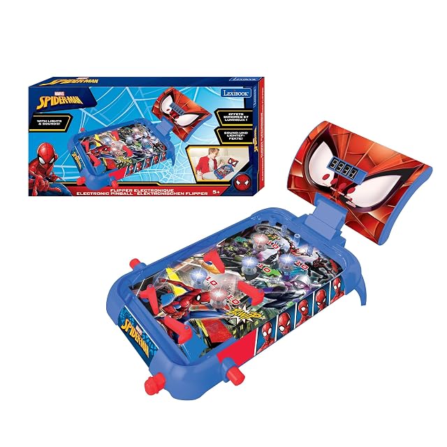 LEXIBOOK, Spider-Man Máquina de Pinball Electrónico, JG610SPLXB