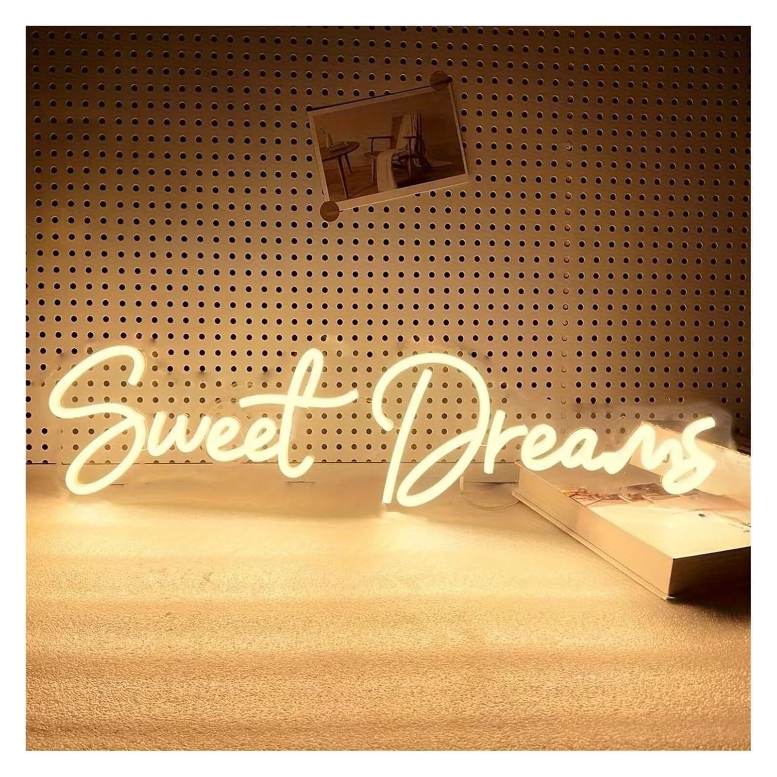 Insegne al neon sospese Sweet Dreams, insegna con lettere luminose, 42 cm x 12(Warm white)