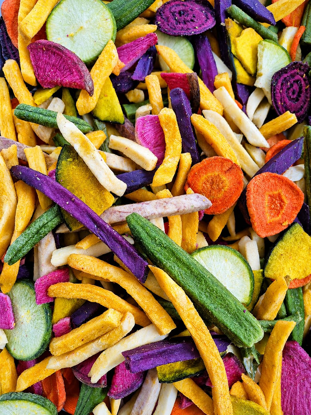 Chips Croccanti di Frutta e Verdura Mix Colorato 1 Kg Snack Gourmet Dolce e Naturale Ideale per Aperitivi Buffet Dessert Decorazioni Piatti Eventi e Catering