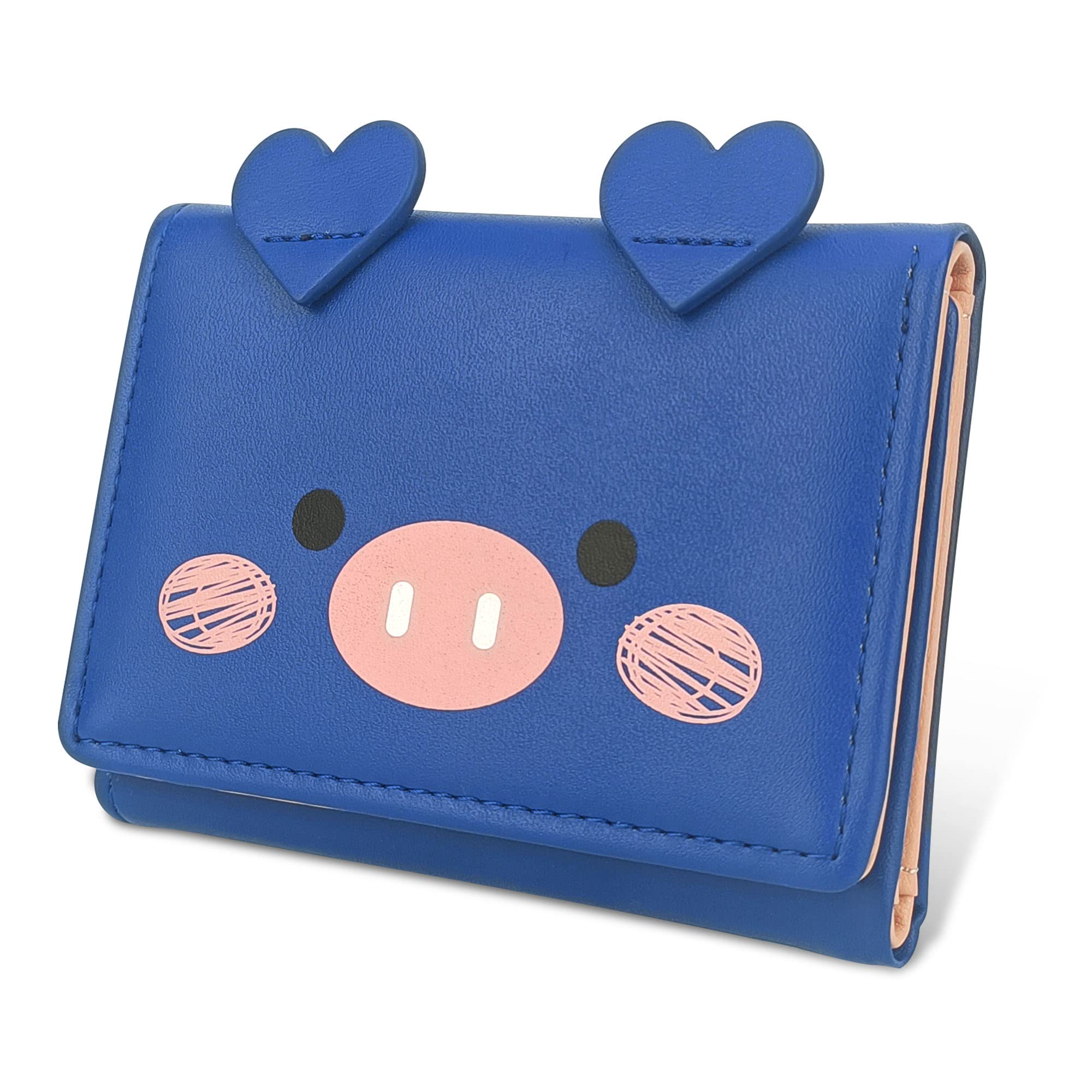 CONISY Cute Wallets for Women, Leather RFID Blocking Small Trifold Wallet with ID Window for Girls and Ladies Womens Wallet