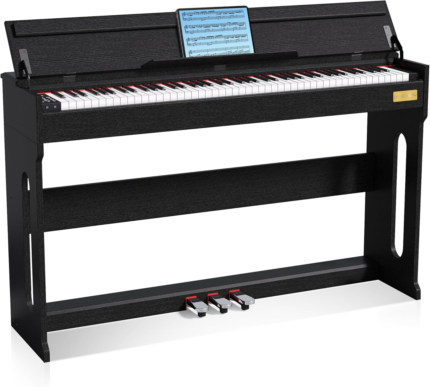 Digital Piano 88 Key Semi-Weighted with Stand,Cover,Pedal,Full Size Touch-Sensitive Electric Keyboard for Home Practice,Beginners,Adults,Kids,SR-CH60(Black)