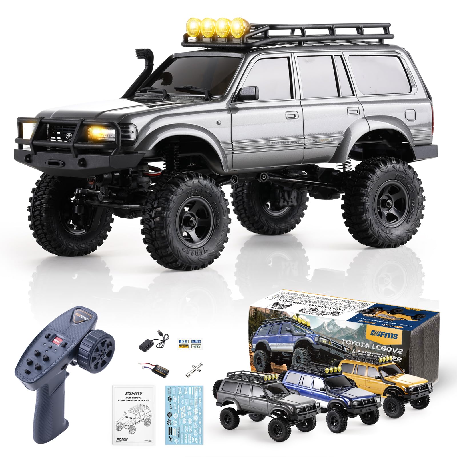 BEEZRC FMS 1/18 Scale RC Crawler FCX18 RTR Land Cruiser