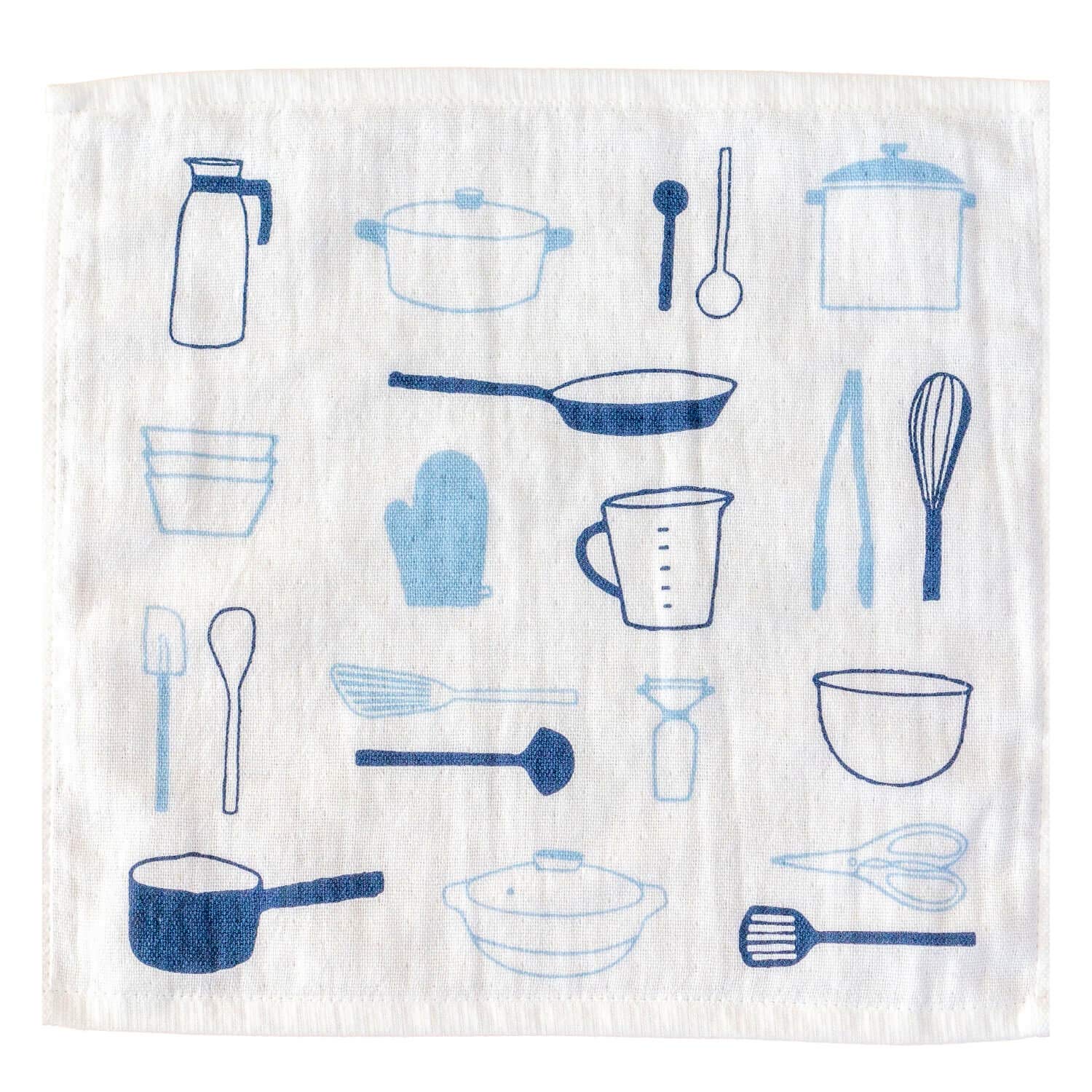 OKA Cute Dishcloth Without Unpleasant Odor, Kitchen Tool, Approx. 11.8 x 11.8 Inches (30 x 30 cm), Antibacterial, Odor-resistant, Silver Ions b. Print (kitchen tools)