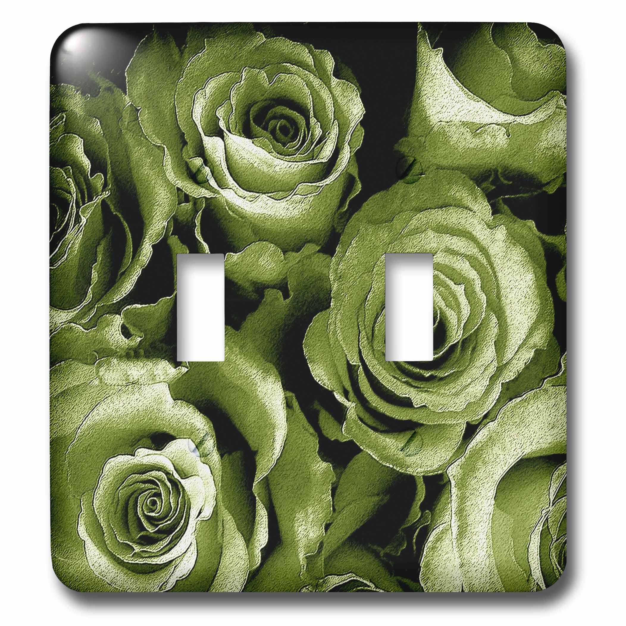 Interrupteur baïonnette 3dRose LSP_29868_2 rose vert sauge décoration murale chambre