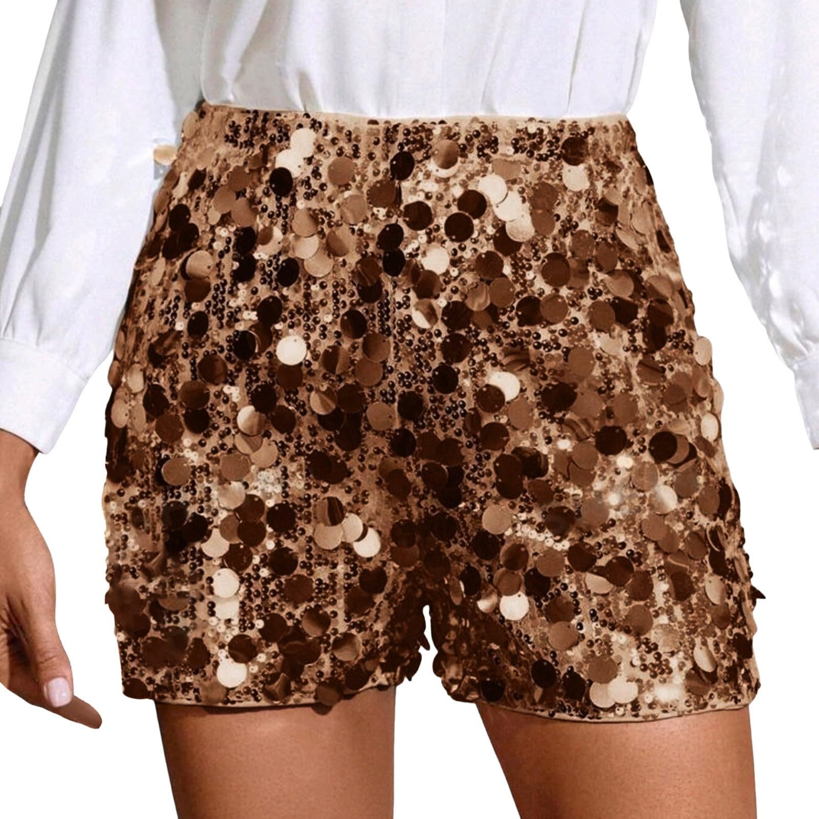 Generisch 2026 Short de banquet à paillettes pour femme