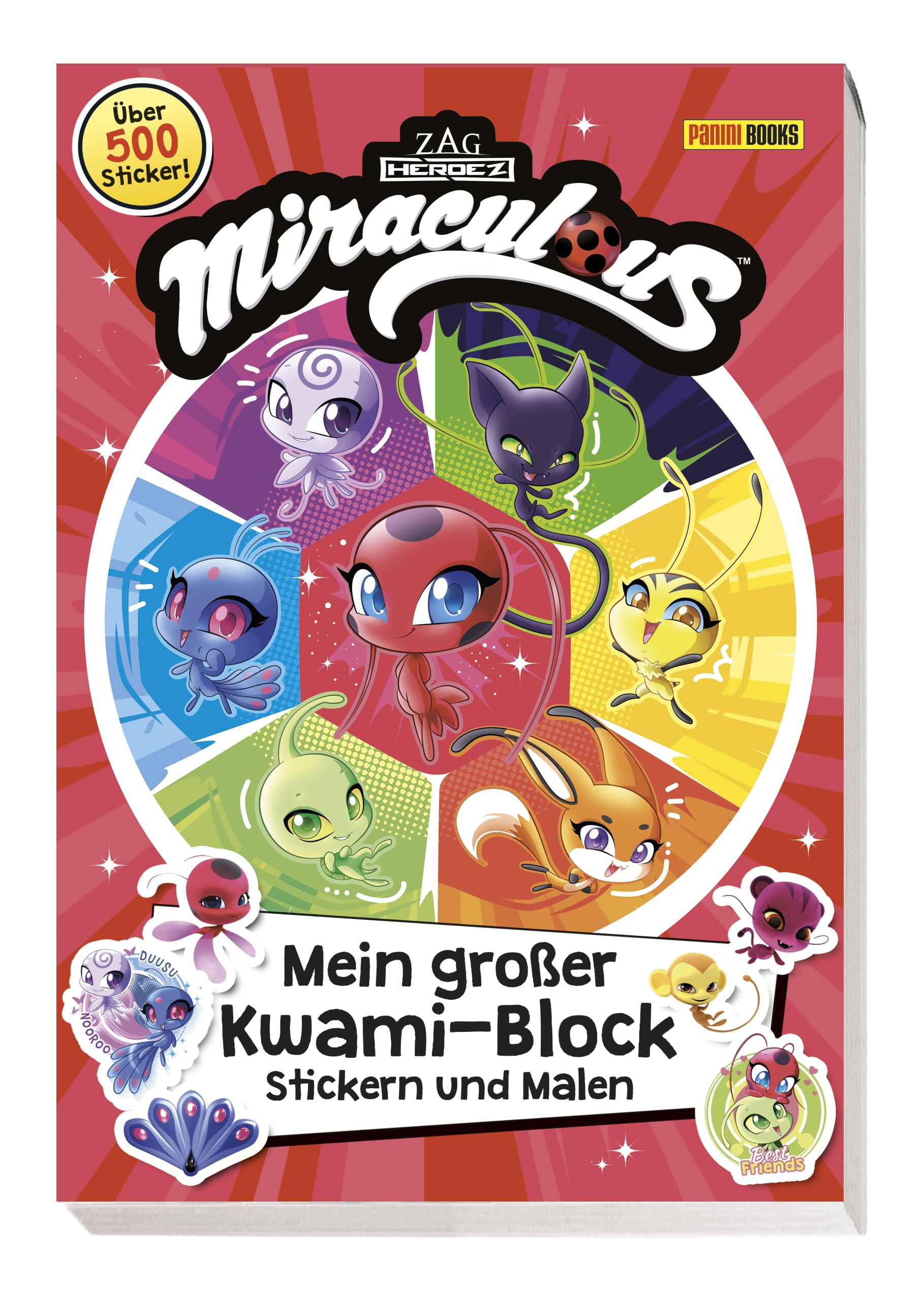 Miraculous: Mein großer Kwami-Block - Stickern und Malen: Sticker- und Malblock