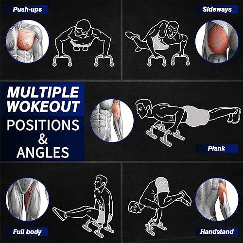 Miniatura 3 de Push Up Bars, Calisthenics Equipment Push Up Handles for Floor, Perfect Push Up Bar, Pushup Bars with Non-slip Sturdy Structure Handle, Fitness Bars