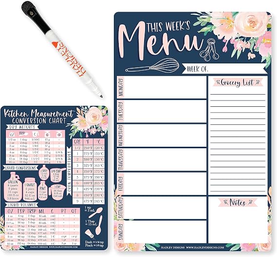 Magnetischer Mahlzeitenplaner F r K hlschrank Florales Magnetisches Magnetischer Mahlzeitenplaner F r K hlschrank Florales Magnetisches