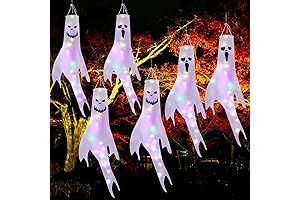 54Inch Halloween Ghost Windsocks Hanging Decorations