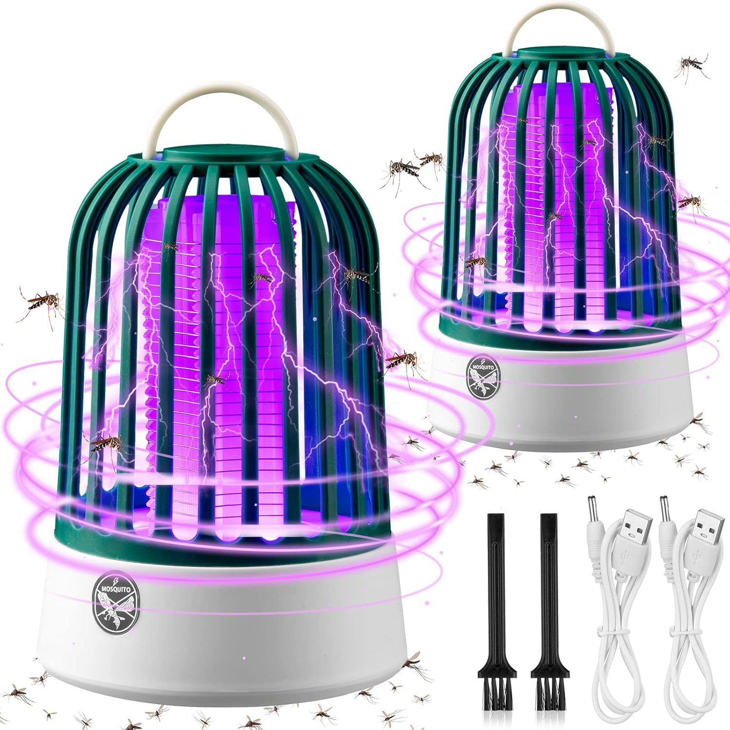 2 Pcs Electric Bug Zapper Mosquito Zapper Outdoor Insect