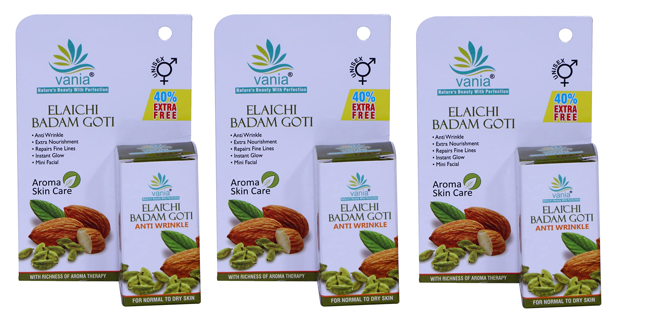 VaniaCombo of 3 Pieces of Elaichi Badam Goti - 35g
