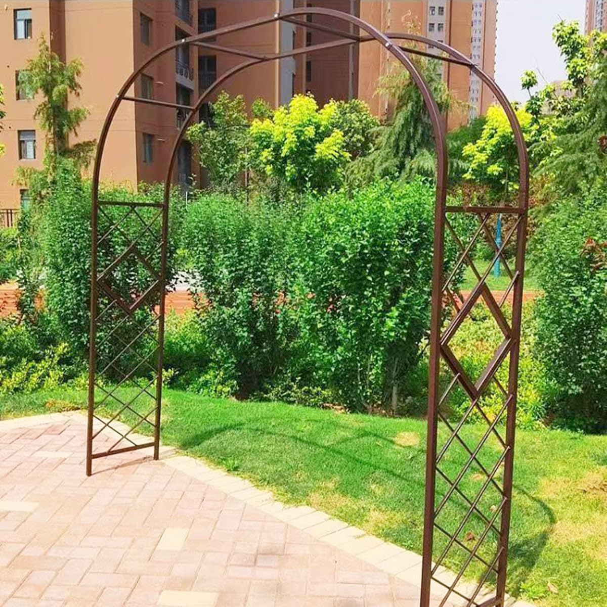 Tonnelle de jardin en métal en acier durable pour aménagement extérieur