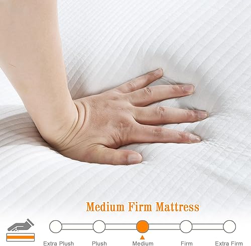 Miniatura 4 de MATRESSES - Colchón de tamaño matrimonial de 8 pulgadas de espuma viscoelástica de gel en una caja, alivio y sueño fácil, colchón firme medio tamaño