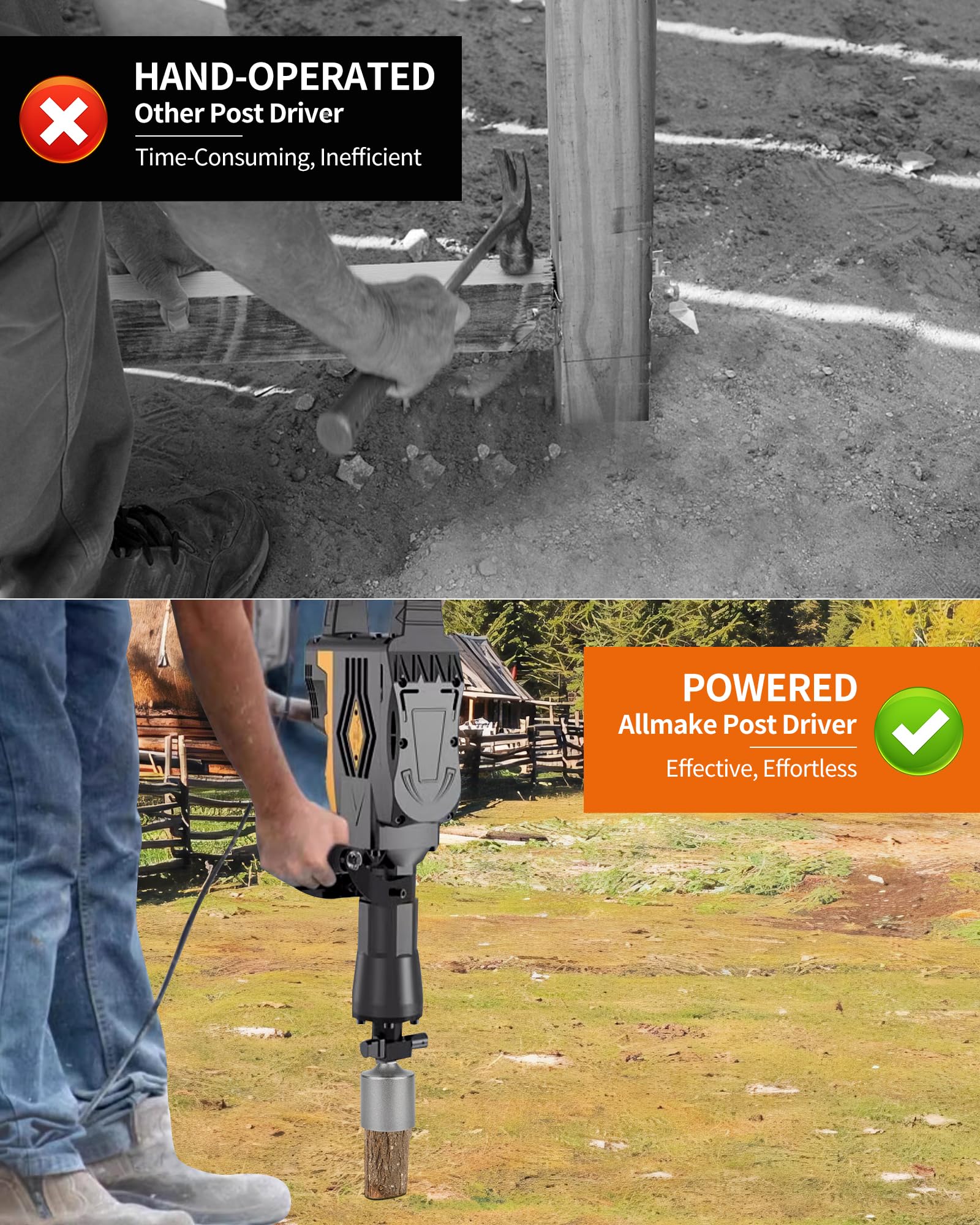 Automatic Fence Post Driver Vibrating Skid Steer Post Drivers In