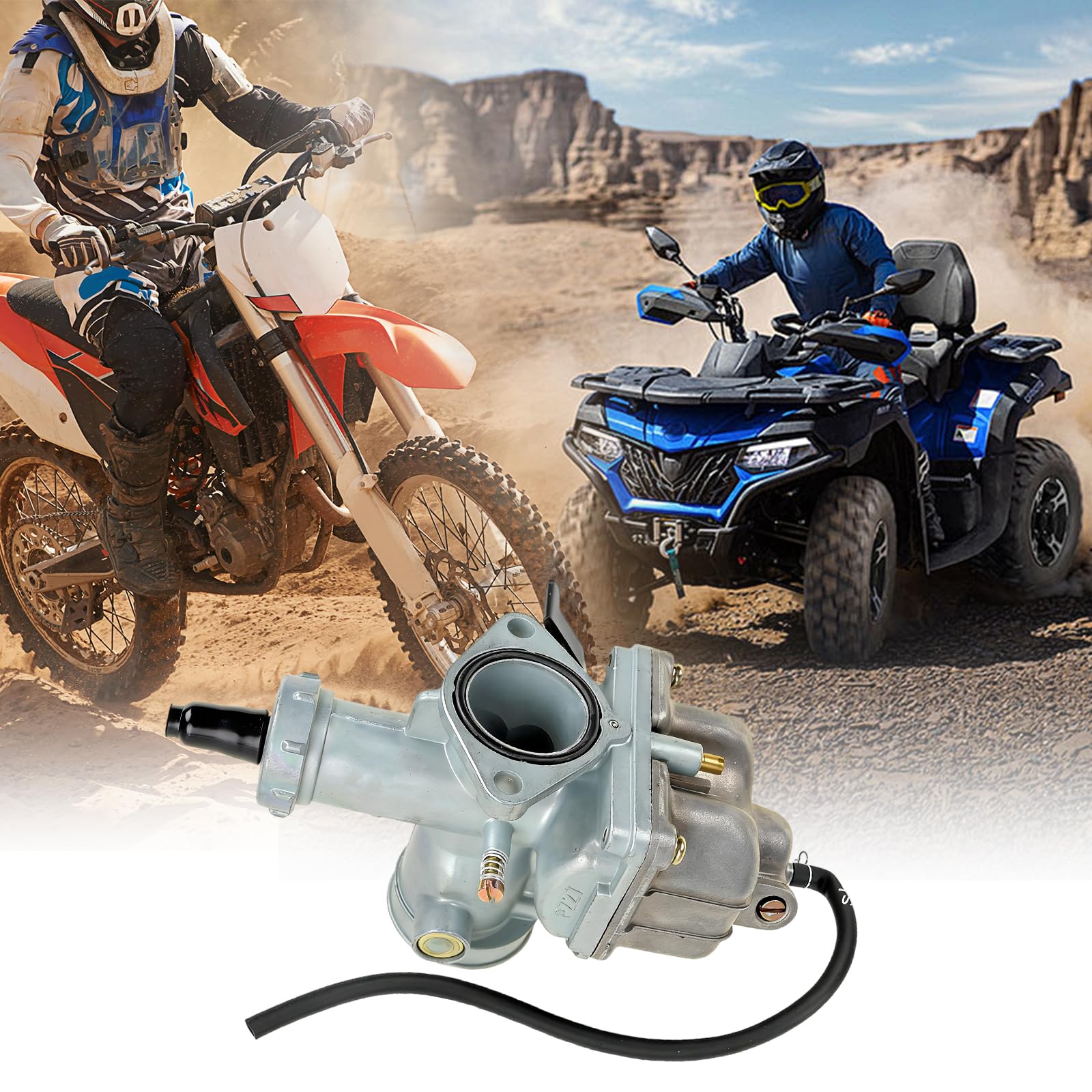 GVSS PZ27 Vergaser für CG 125cc 150cc 200cc 250cc 300cc, kompatibel mit Quads, Go-Kart und Dirt Bike, zum Ersetzen des alten Vergasers